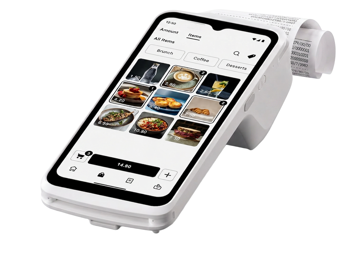 SumUp Solo card terminal with built-in receipt printer